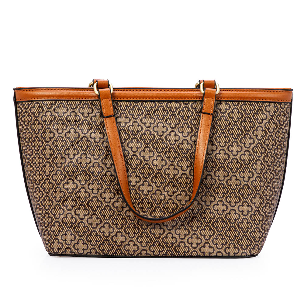 BOLSA M&Eacute;DIA BEGE MONOGRAMA SHOPPER image number 2