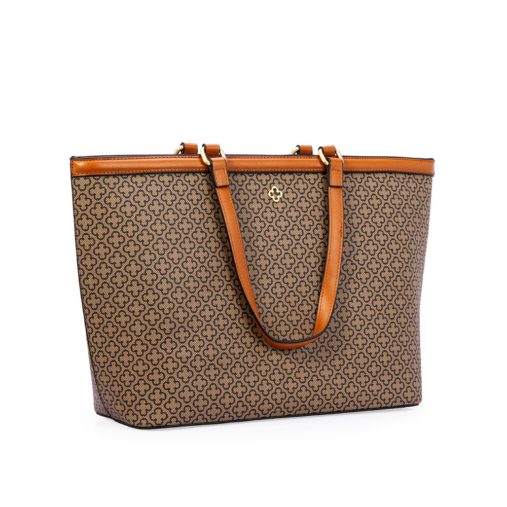 BOLSA GRANDE SHOPPER BEGE MONOGRAMA image number 3
