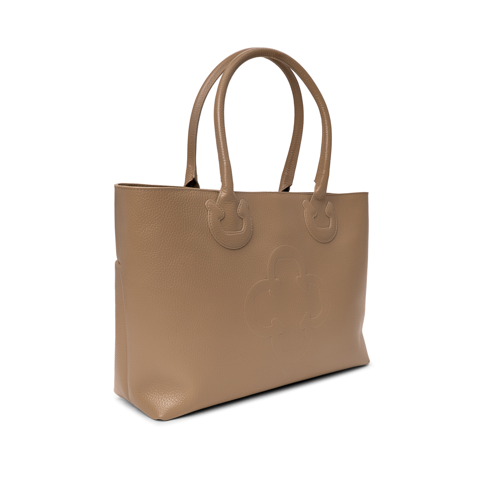 BOLSA SHOPPER VERDE ALBERO DE COURO image number 2