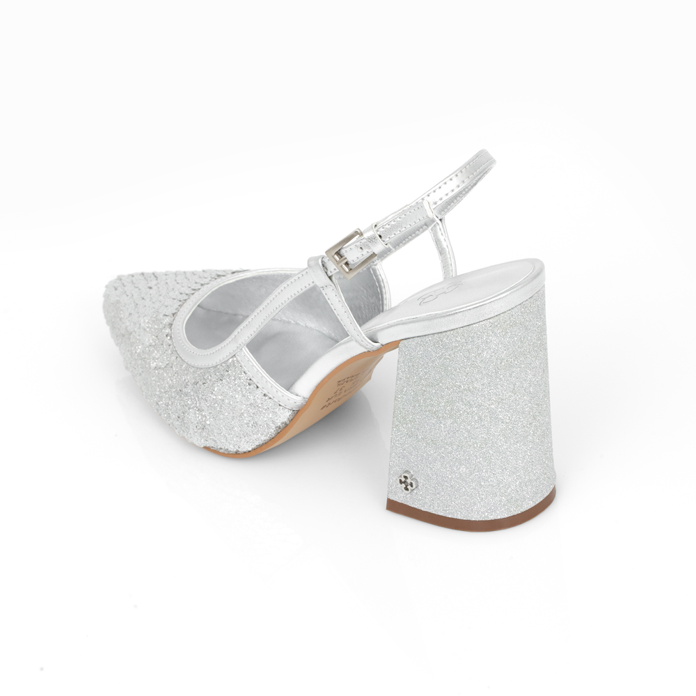 SCARPIN SLINGBACK PRATA SALTO ALTO PAETÊ image number 2