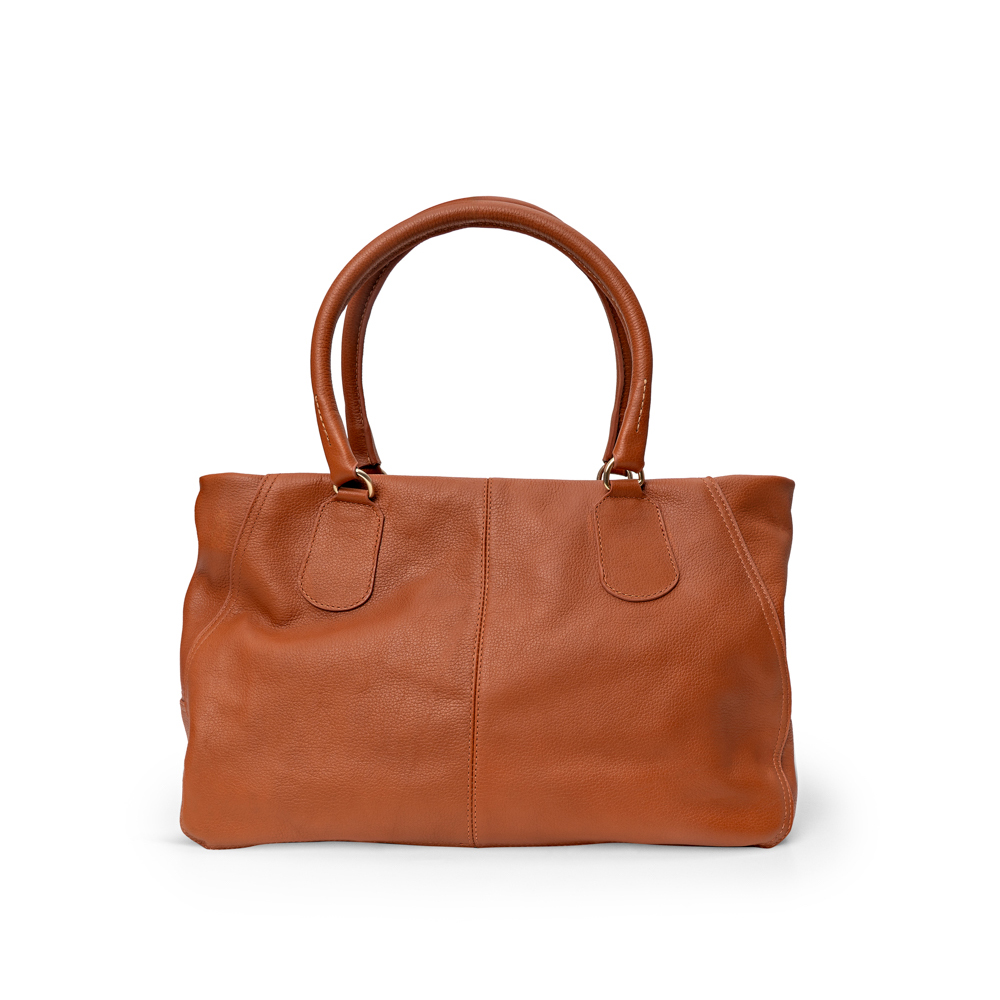 BOLSA GRANDE SHOPPER CARAMELO DE COURO image number 2