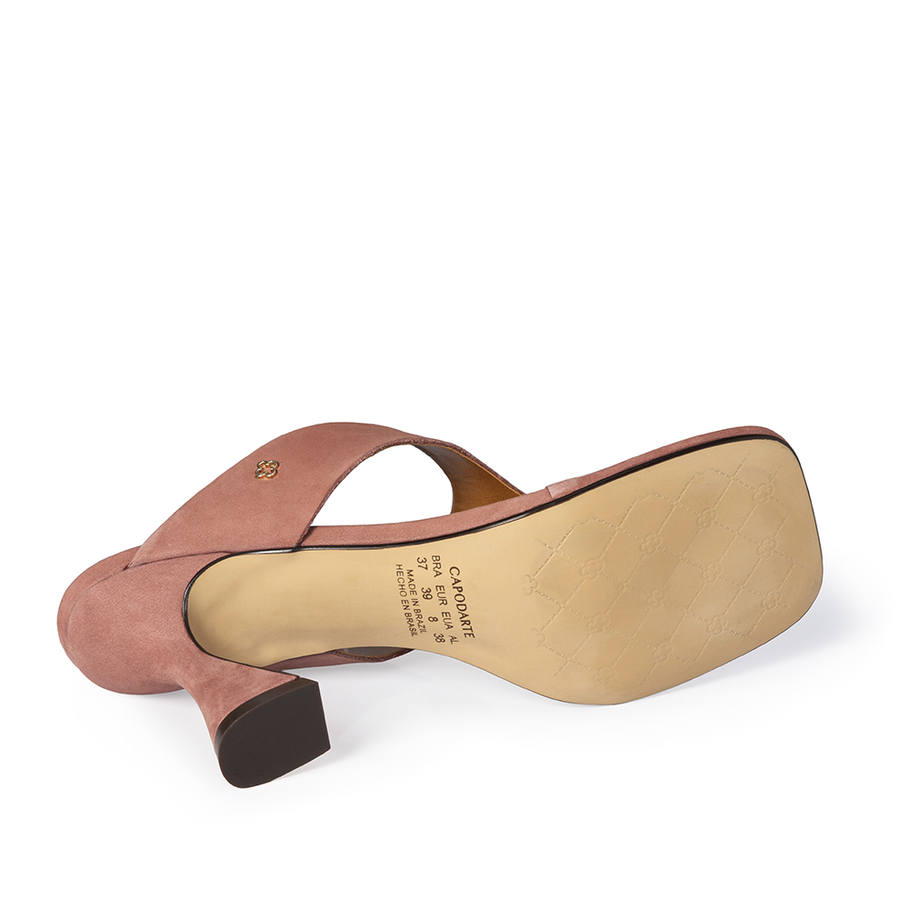 MULE DE COURO SALTO ALTO ROSA image number 3