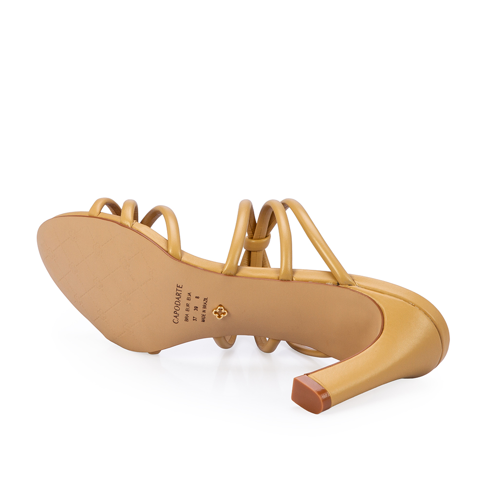 MULE SALTO M&Eacute;DIO BEGE SAVANA DE COURO image number 3