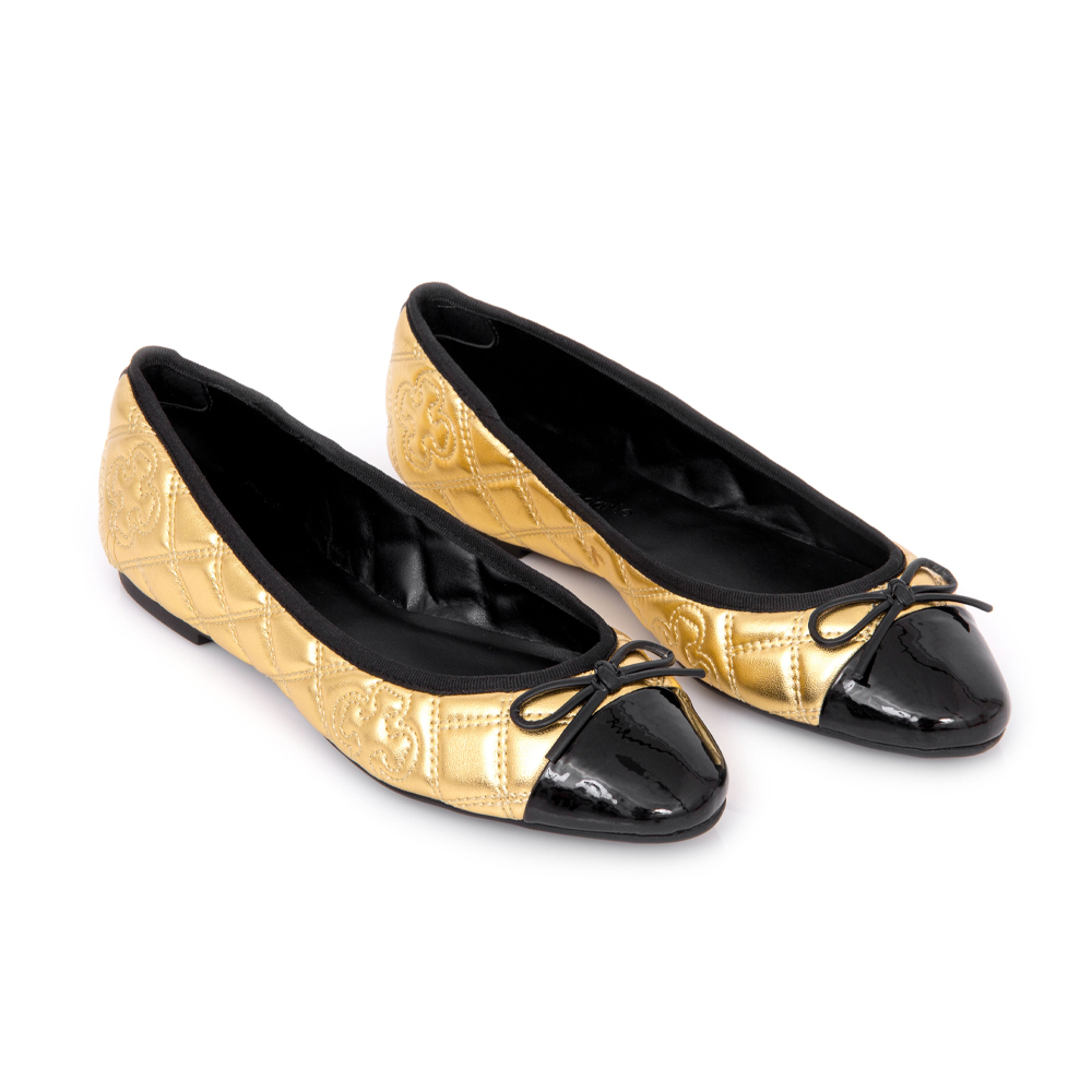 SAPATILHA DOURADA E PRETA MATELASS&Ecirc; image number 1