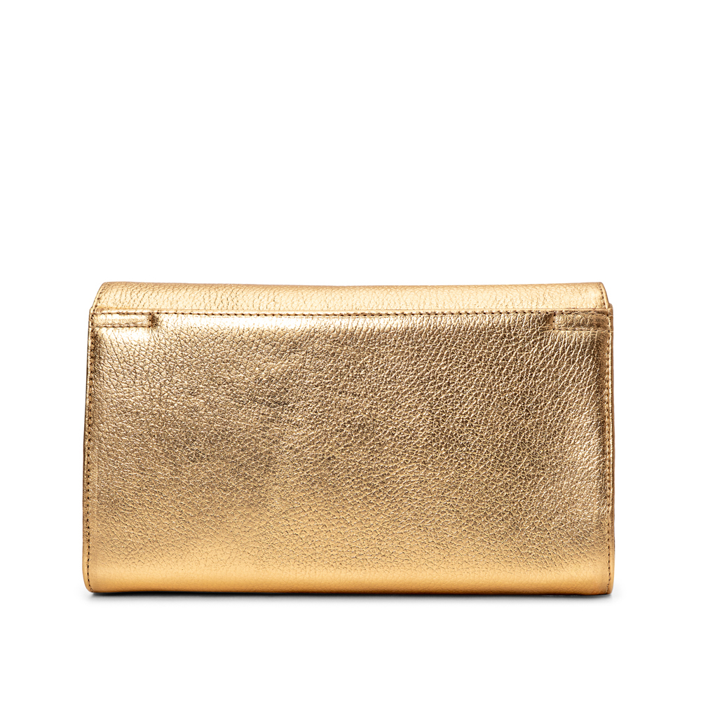 BOLSA TIRACOLO DOURADA METALIZADA DE COURO SHOULDER BAG image number 2