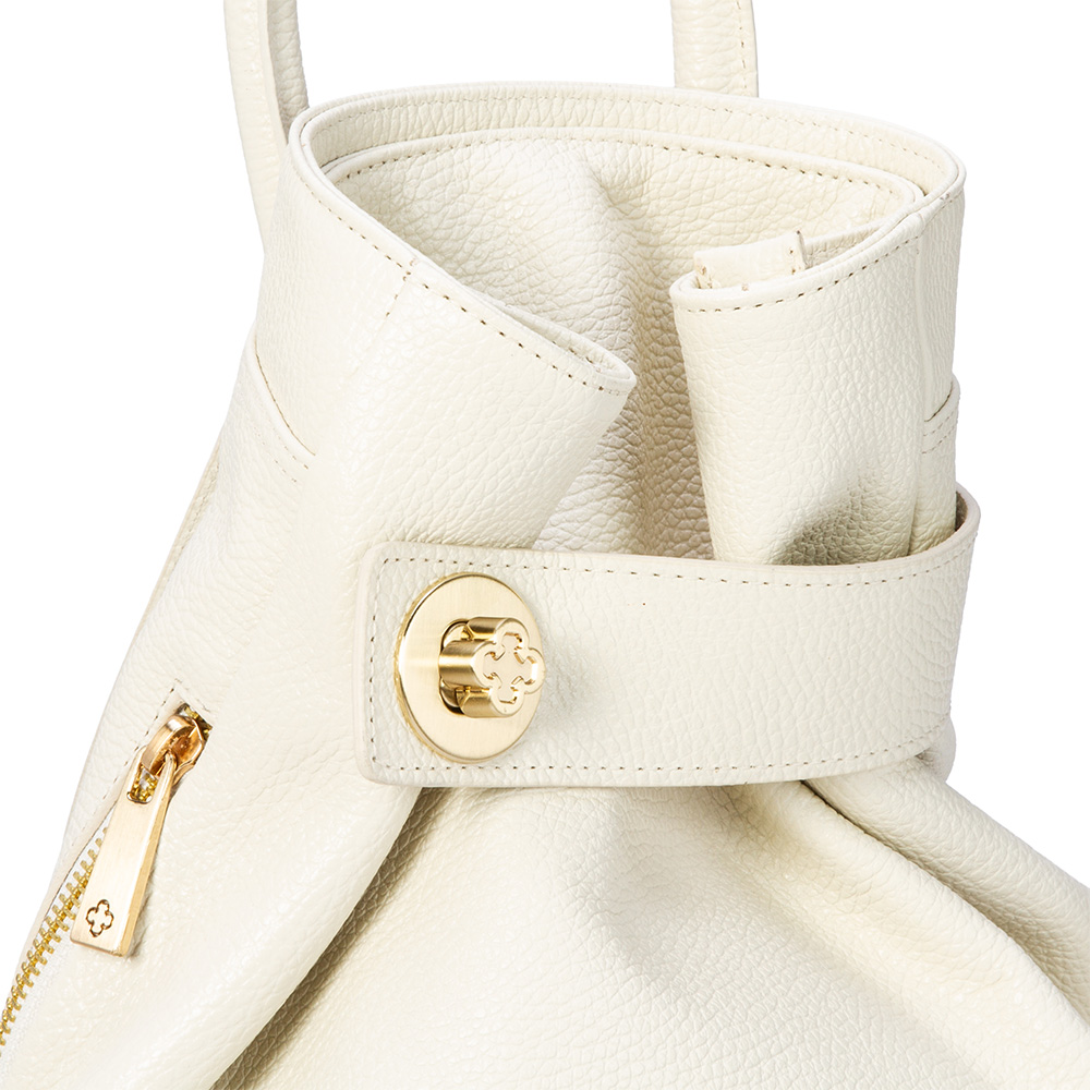 MOCHILA FEMININA BUCKET BRANCA DUNA DE COURO image number 3