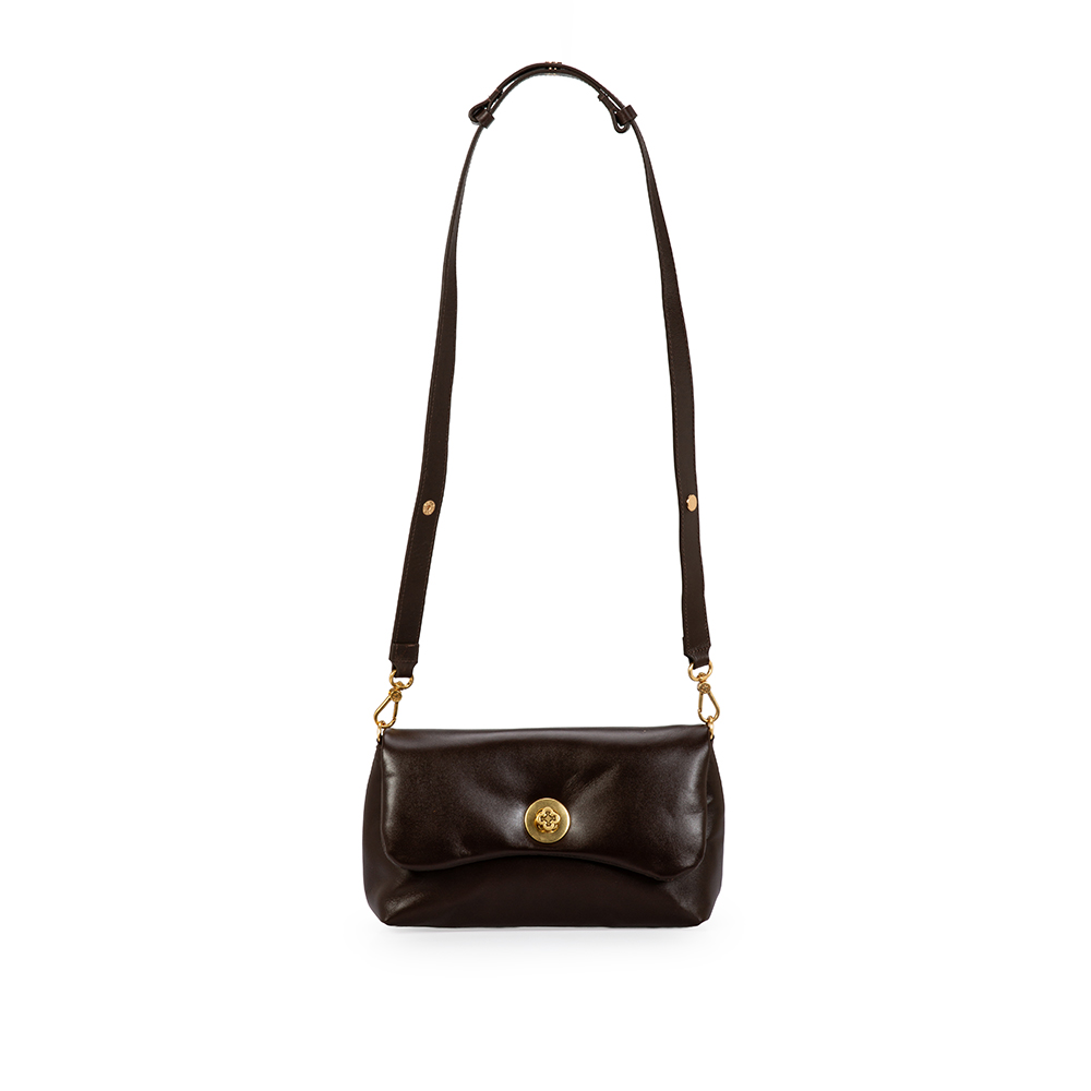 BOLSA SHOULDER BAG COURO CACAO image number 1