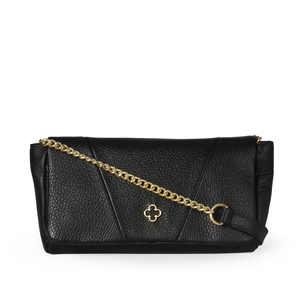 BOLSA PEQUENA PRETA DE COURO SHOULDER BAG image number 0