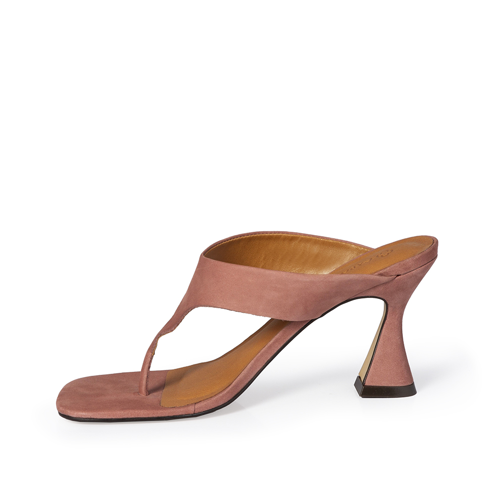 MULE DE COURO SALTO ALTO ROSA image number 2