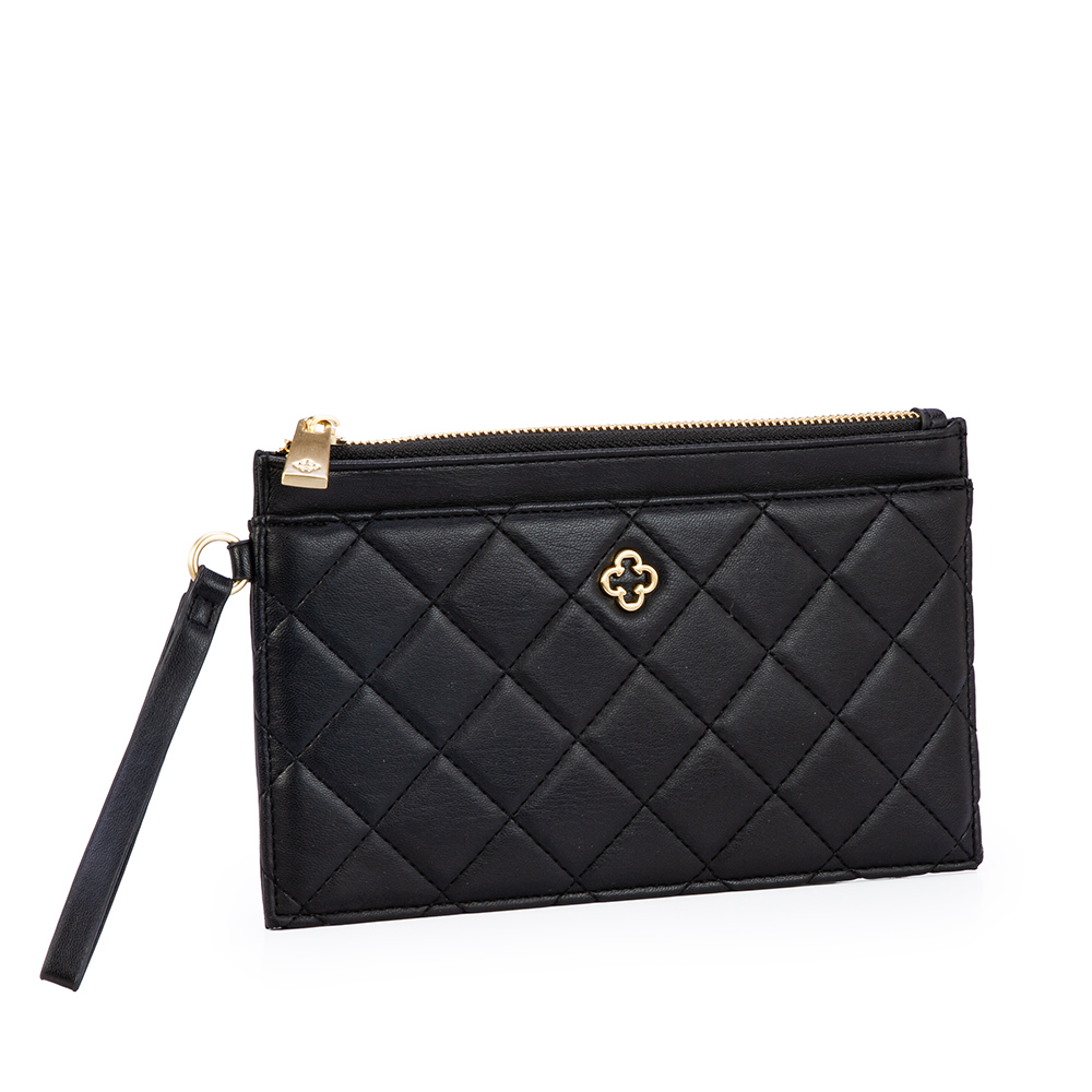 CARTEIRA PRETA MATELASS&Ecirc; COM Z&Iacute;PER image number 1