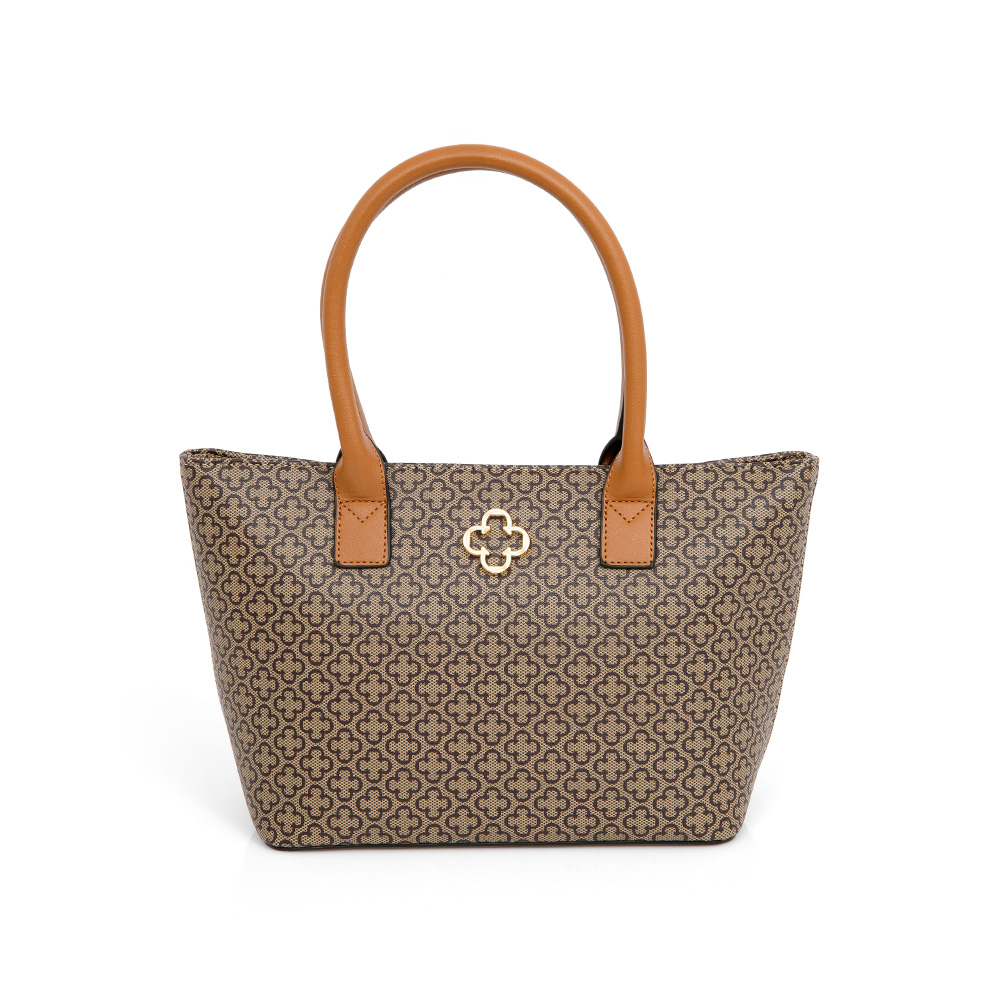 BOLSA SHOPPER CARAMELO MONOGRAMA image number 0