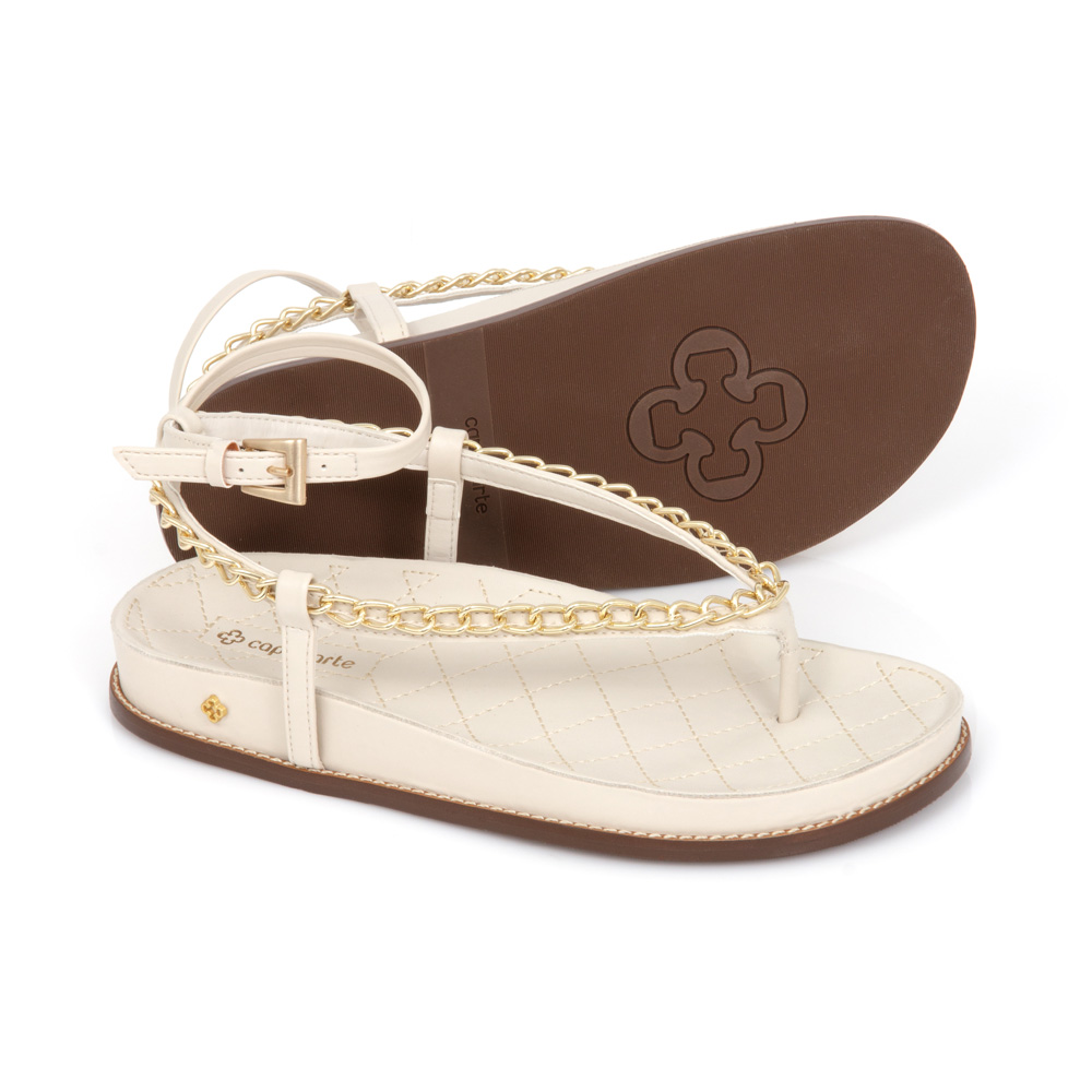 SANDÁLIA PAPETE BEGE RÁFIA CORRENTES image number 3