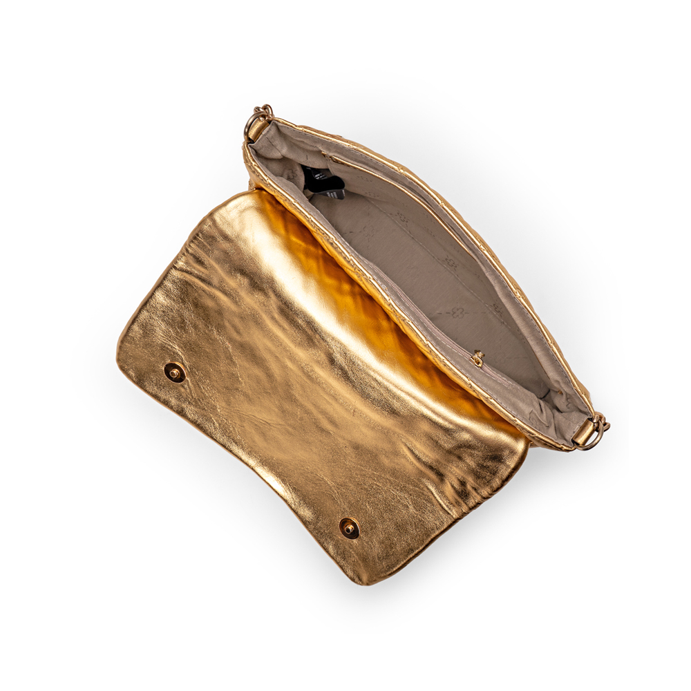 BOLSA DOURADA DE COURO MATELASSÊ SHOULDER BAG image number 4