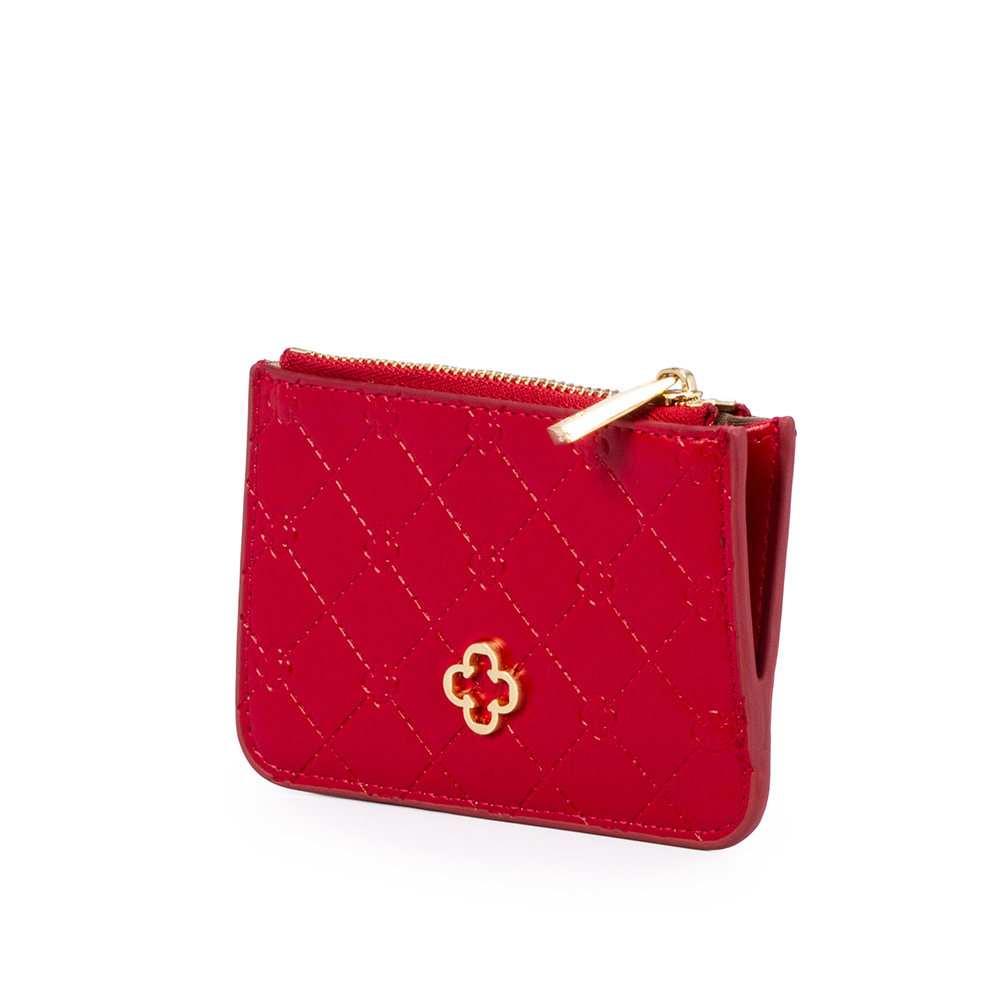 CARTEIRA PEQUENA VERMELHA MONOGRAMA image number 1