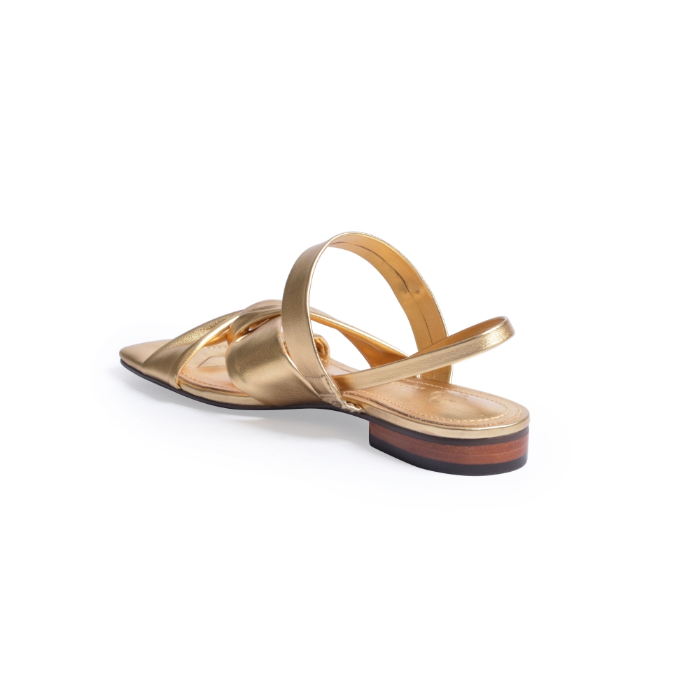 SANDÁLIA RASTEIRA DOURADA BICO QUADRADO image number 3