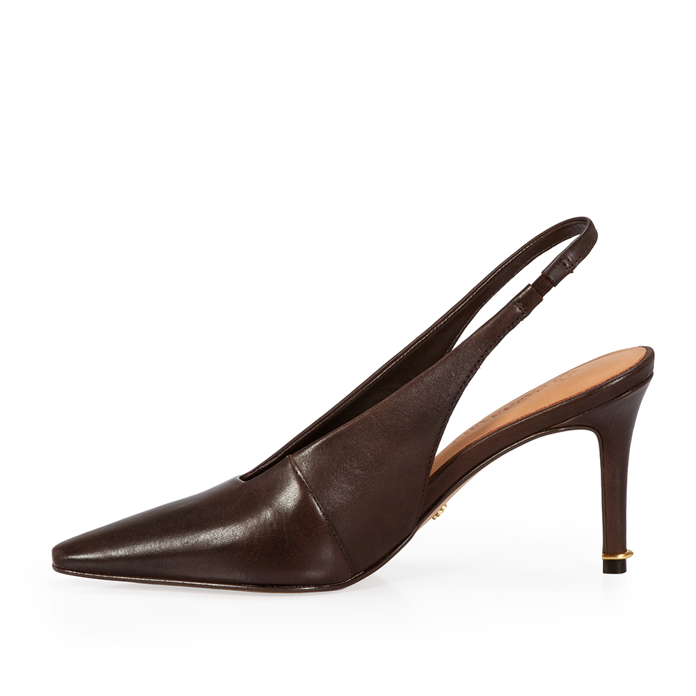 SCARPIN SLINGBACK COURO CACAO image number 2