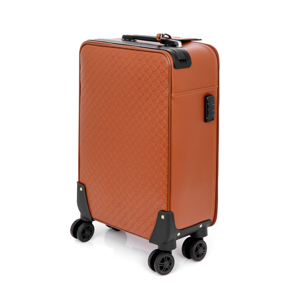 MALA DE BORDO 4 RODAS 360&deg; CARAMELO MONOGRAMA + TAG IDENTIFICA&Ccedil;&Atilde;O image number 2