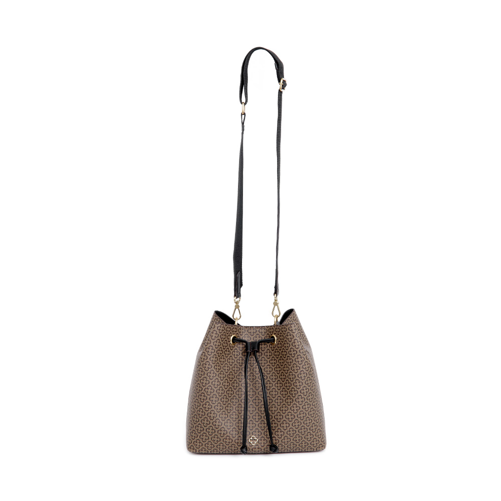 BOLSA PRETA MONOGRAMA COM ALÇA GORGURÃO BUCKET image number 2
