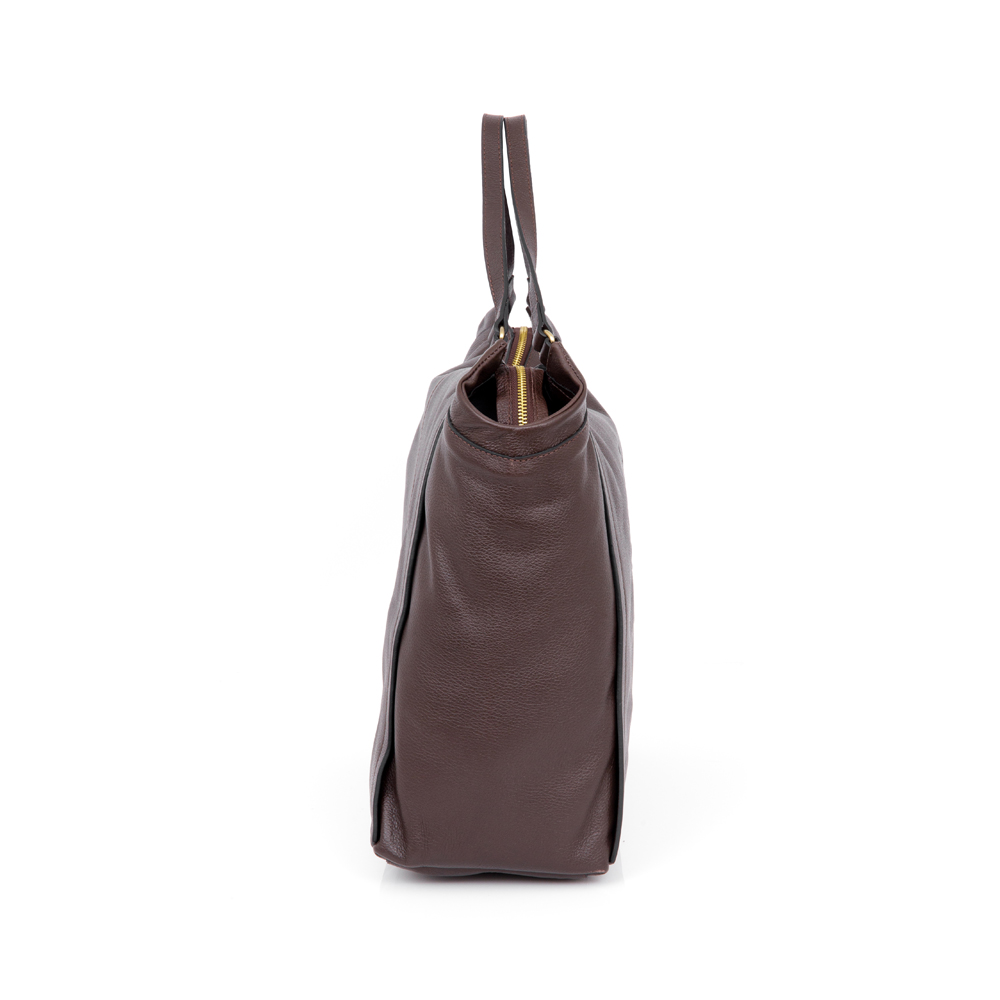 BOLSA DE COURO MARROM TOBACCO SHOPPER image number 1