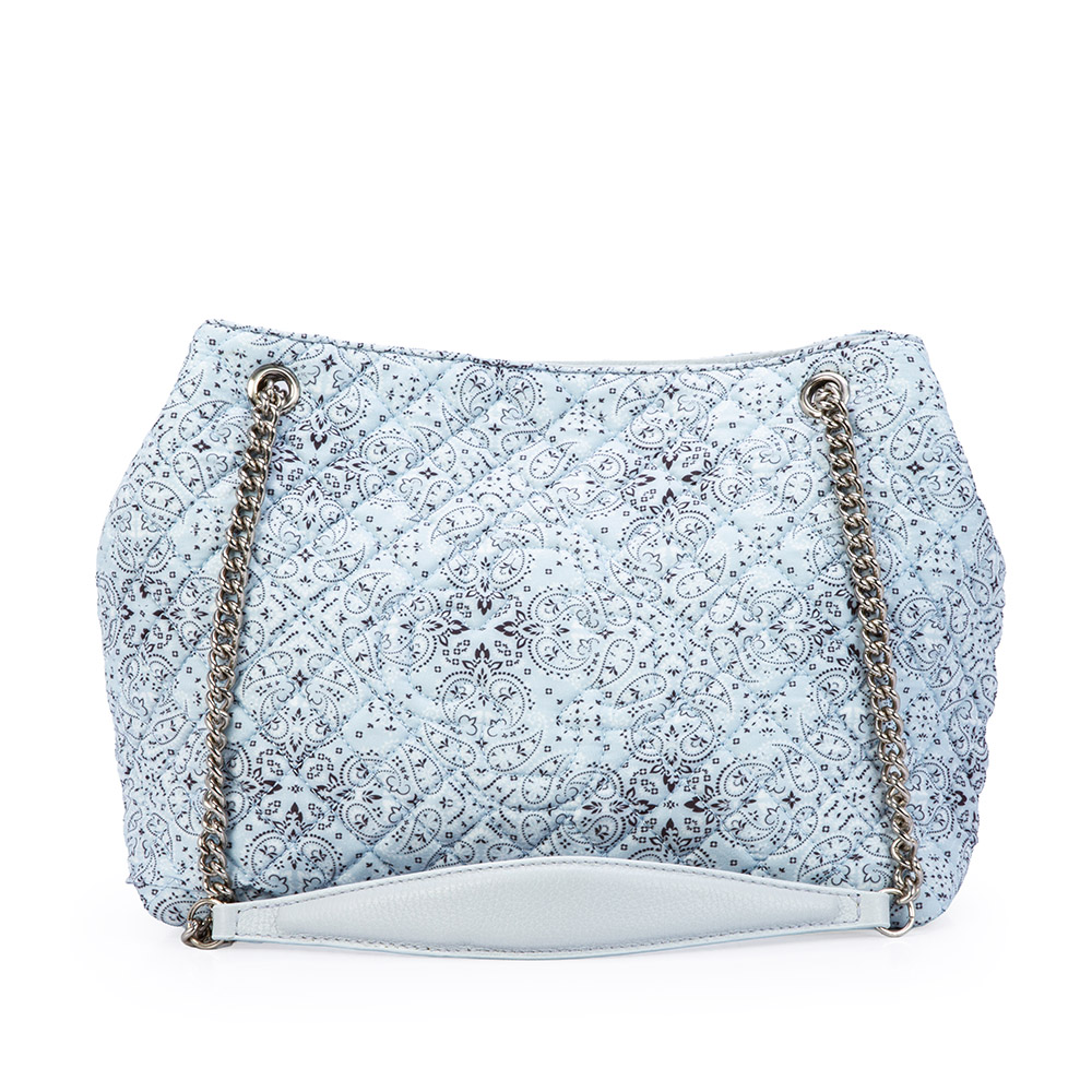 BOLSA M&Eacute;DIA CARINA AZUL TURMALINA MATELASS&Ecirc; PAISLEY image number 3