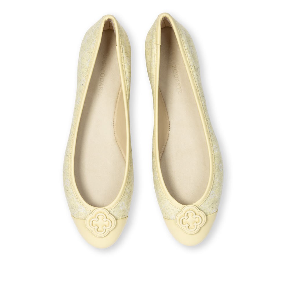 SAPATILHA DE COURO CREME BRULLE MONOGRAMA image number 4