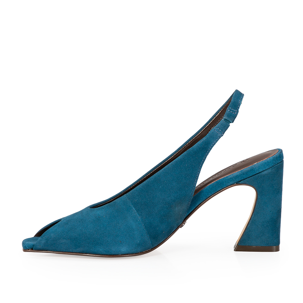 SAND&Aacute;LIA SALTO ALTO COURO SUEDE COBALTO image number 4