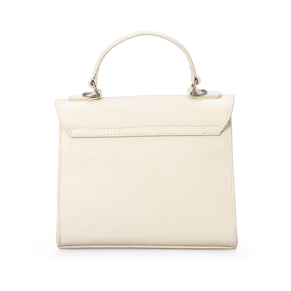BOLSA PEQUENA BEGE VANILLA DE COURO TOTE image number 2