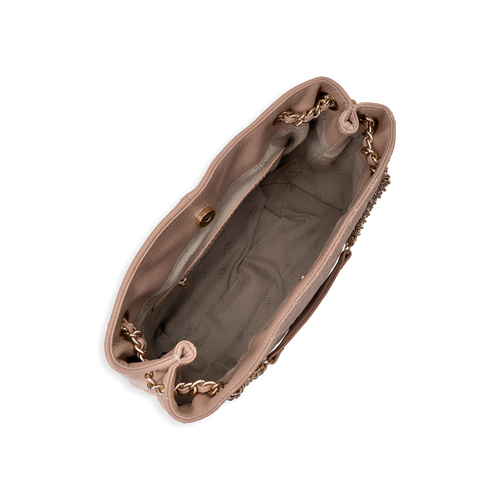 BOLSA M&Eacute;DIA NUDE SEDA DE COURO MATELASS&Ecirc; CARINA image number 4