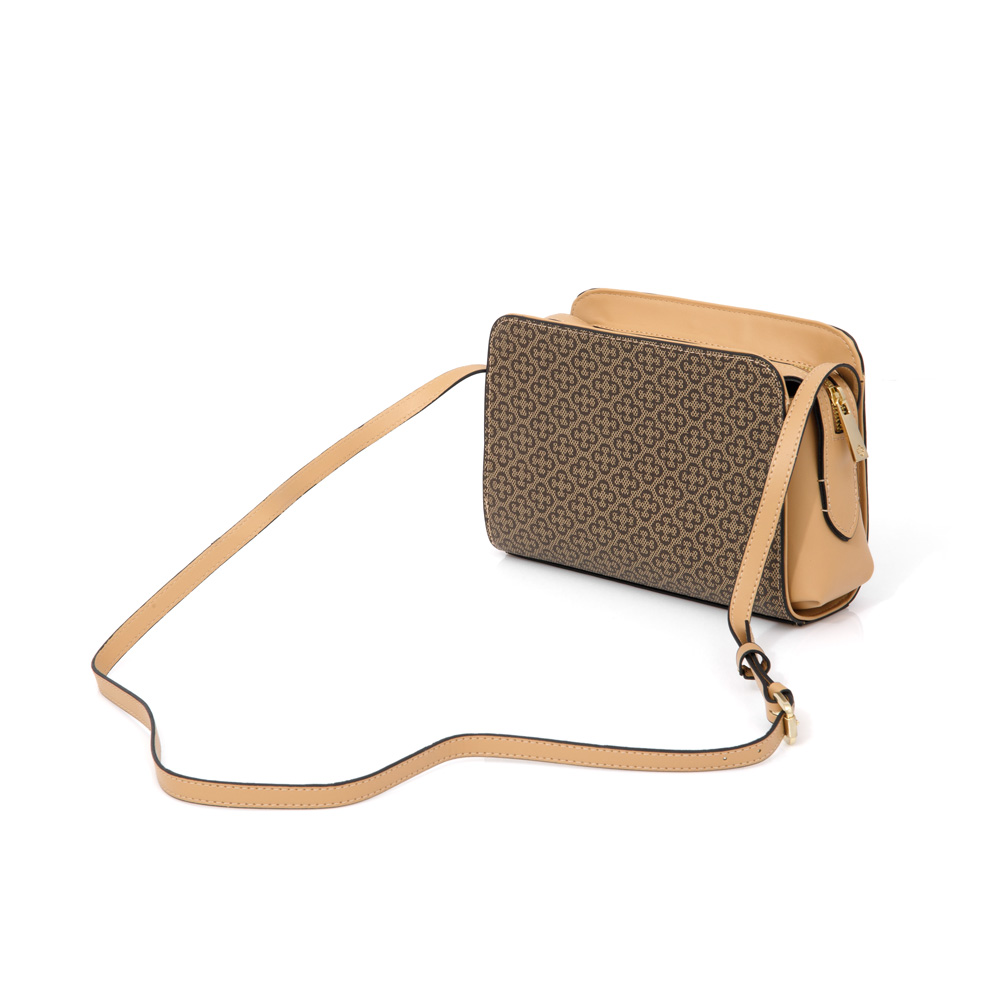 BOLSA PEQUENA MONOGRAMA BEGE NATURALE image number 1