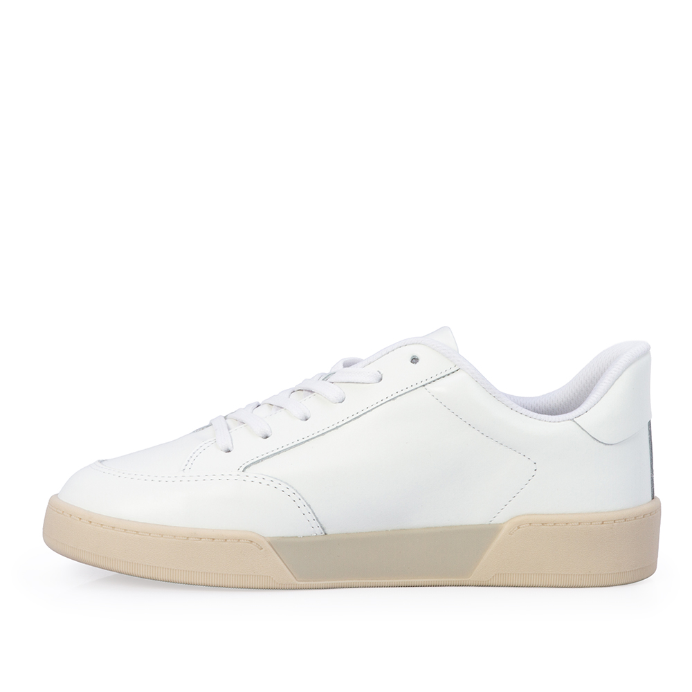T&Ecirc;NIS FEMININO FLATFORM BRANCO DE COURO AMARRA&Ccedil;&Atilde;O image number 2