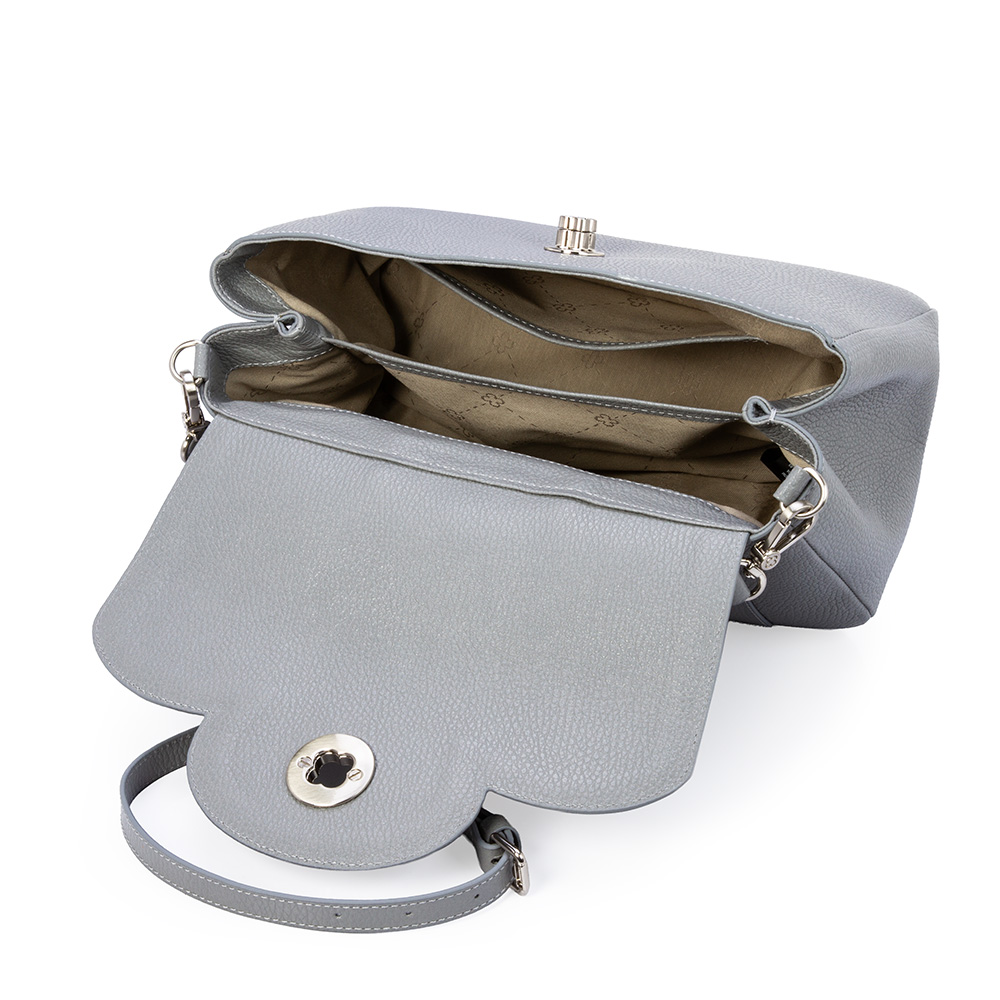 BOLSA TIRACOLO CINZA CARBONO DE COURO TOTE image number 4