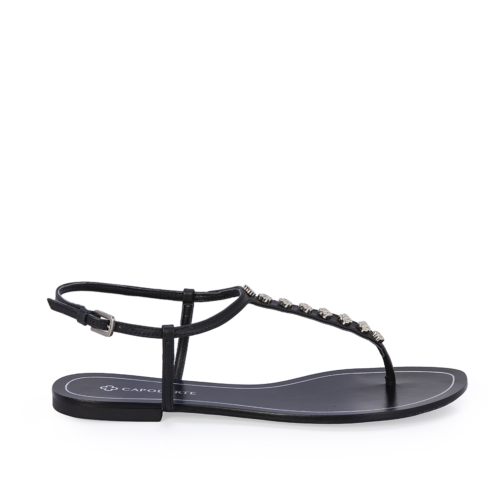 SANDÁLIA RASTEIRA COURO PRETA image number 0