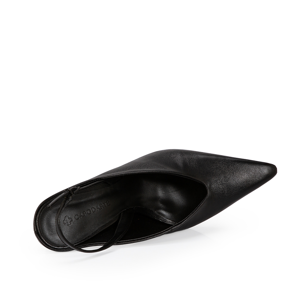 SCARPIN SLINGBACK COURO PRETO image number 4