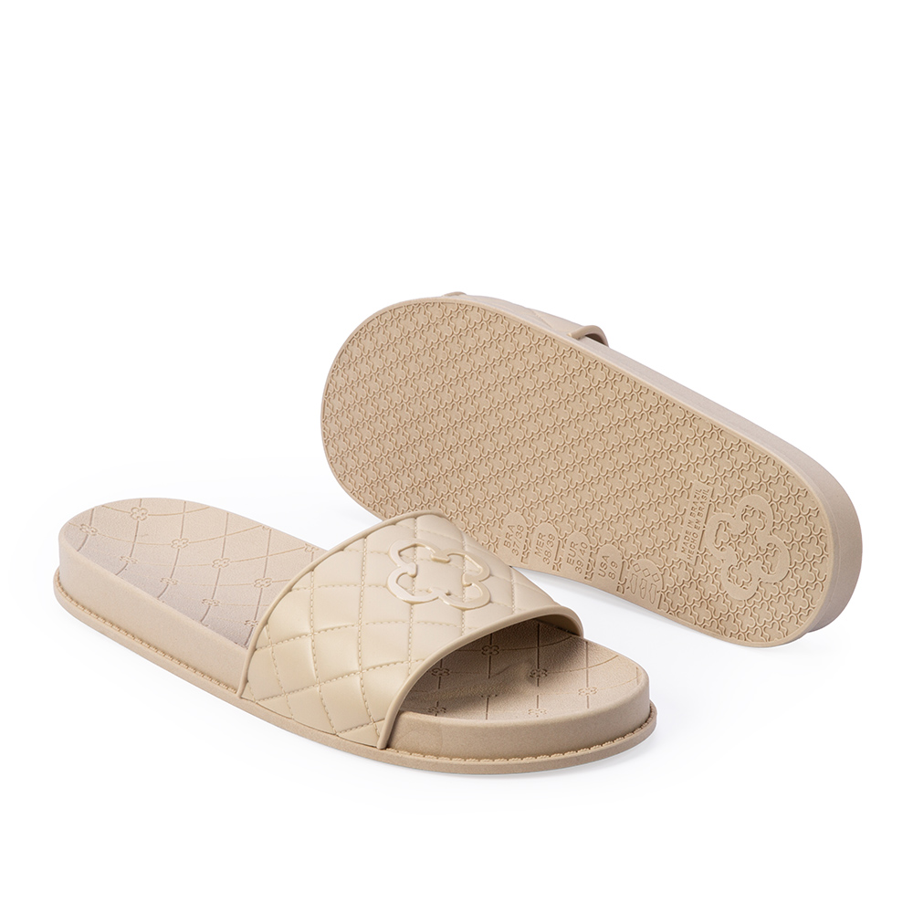 KIT CHINELO SLIDE NUDE + BOLSA KNIT MESCLADO image number 3
