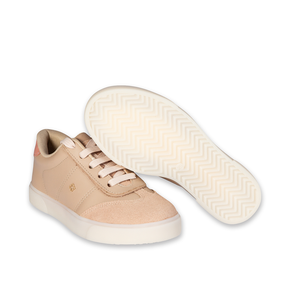 T&Ecirc;NIS INFANTIL NUDE SEDA DE COURO AMARRA&Ccedil;&Atilde;O image number 3