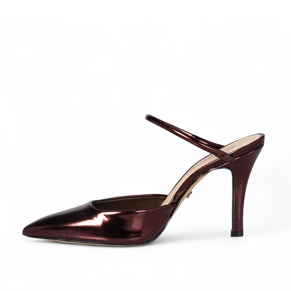 MULE SLINGBACK MARROM SPECCHIO DE COURO image number 2