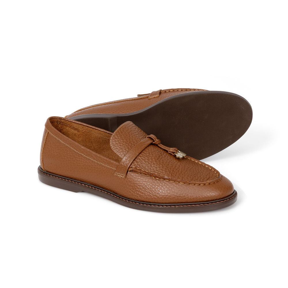 LOAFER MOCASSIM COURO CARAMELO FLOATER MOGNO image number 3