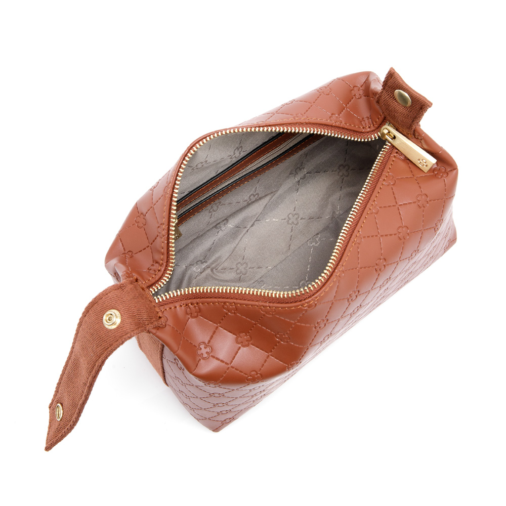 NÉCESSAIRE FEMININA CARAMELO MONOGRAMA image number 4