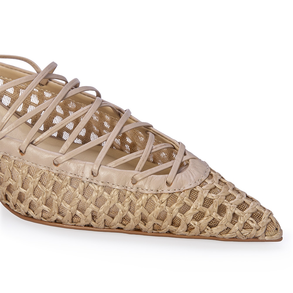 SCARPIN SLINGBACK DE COURO NUDE SEDA AMARRA&Ccedil;&Atilde;O image number 4