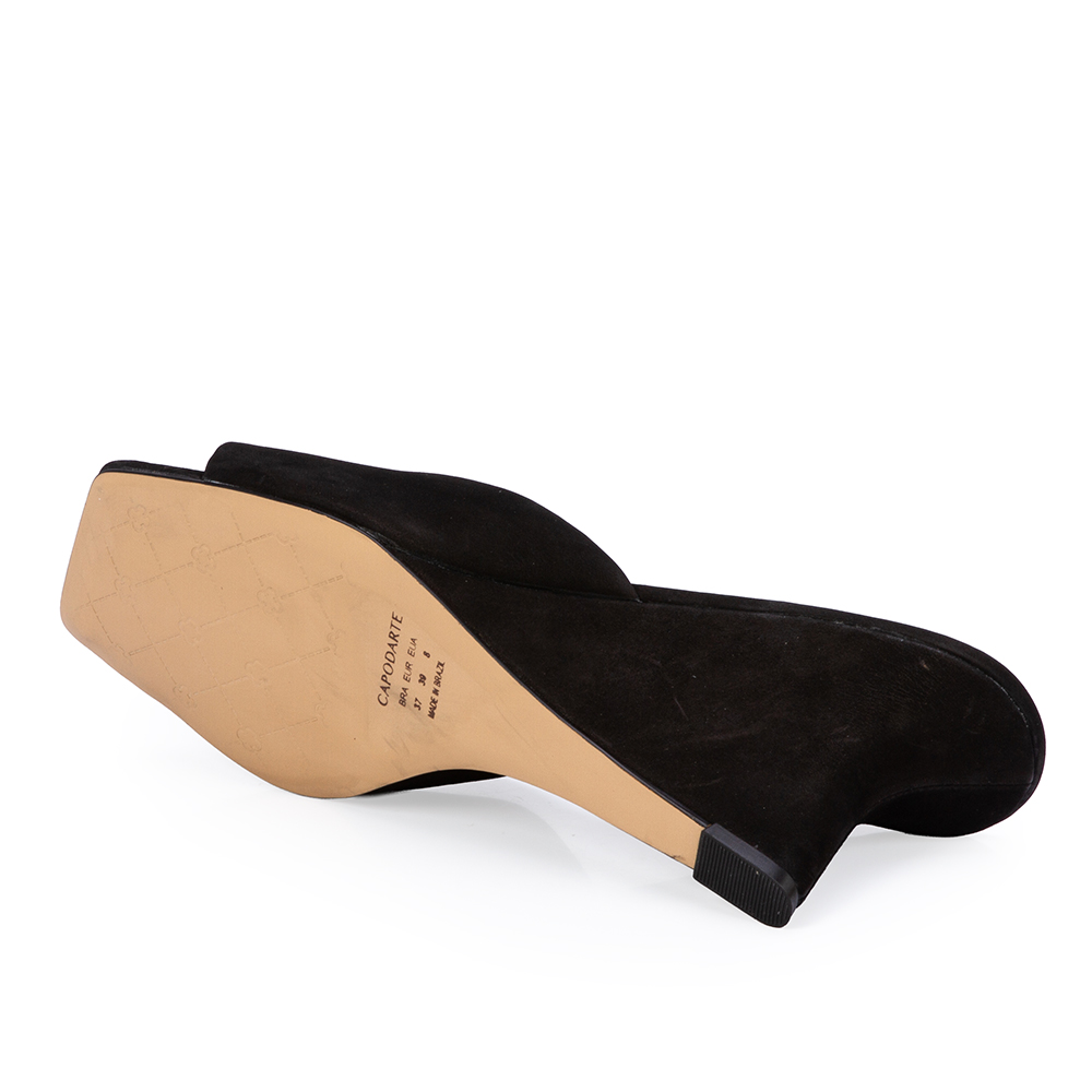 MULE SALTO ANABELA PRETA COURO NOBUCK image number 3