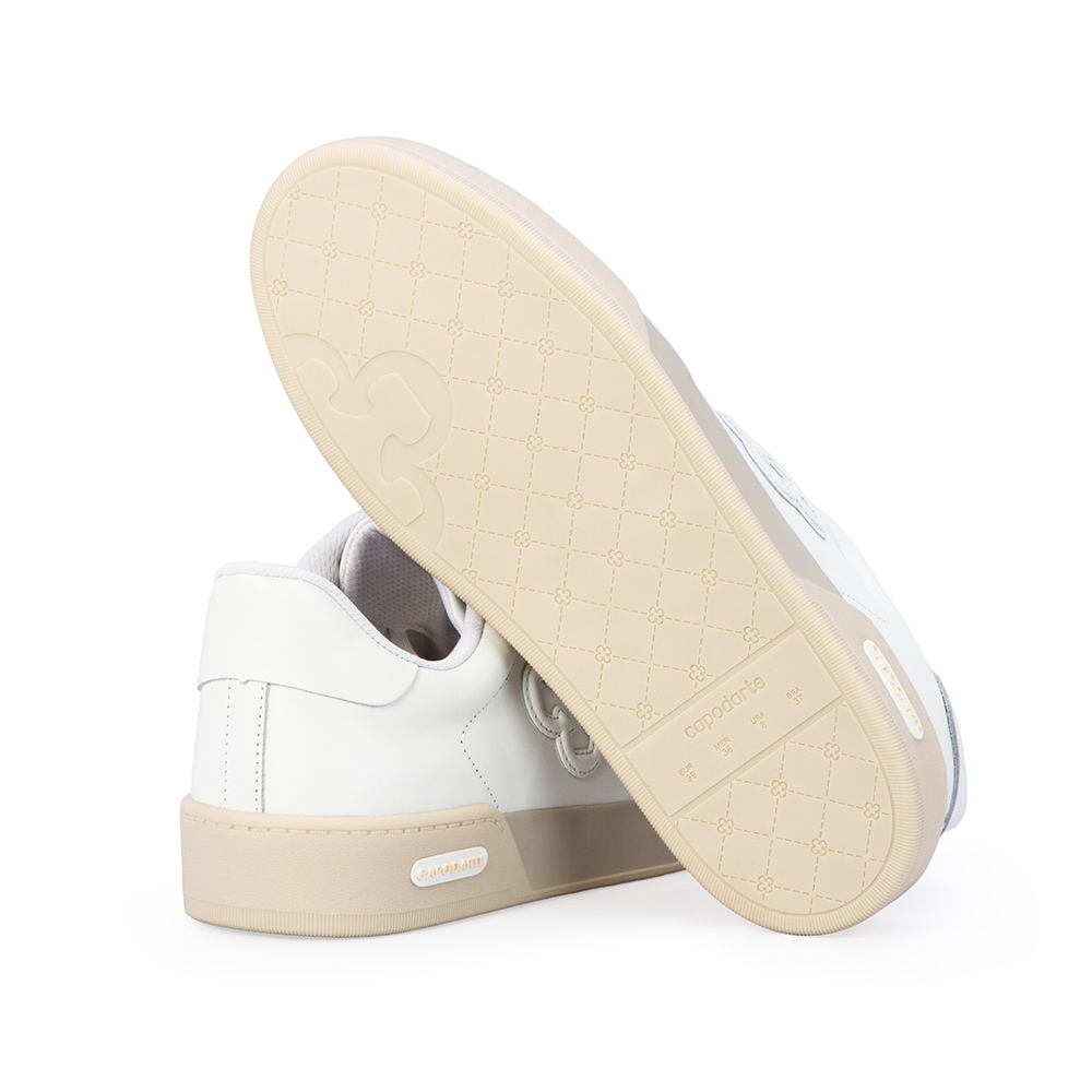 T&Ecirc;NIS FEMININO FLATFORM BRANCO DE COURO AMARRA&Ccedil;&Atilde;O image number 3