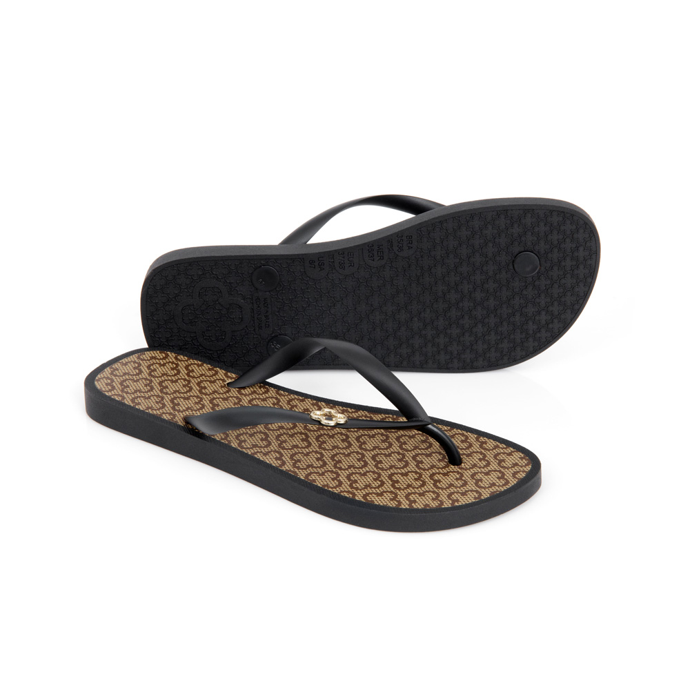 CHINELO DE DEDO FEMININO PRETO MONOGRAMA image number 3