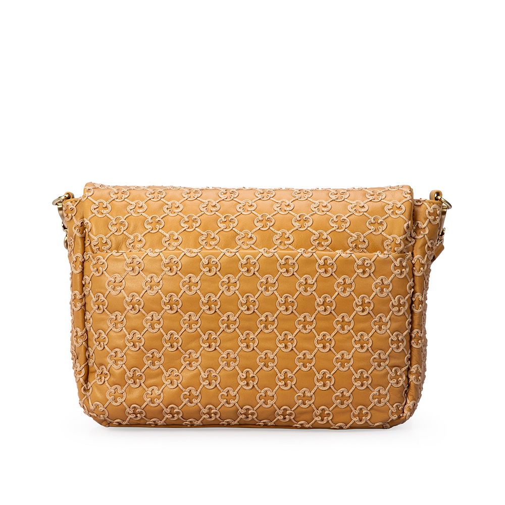 BOLSA BEGE SAVANA DE COURO MONOGRAMA BORDADO image number 2