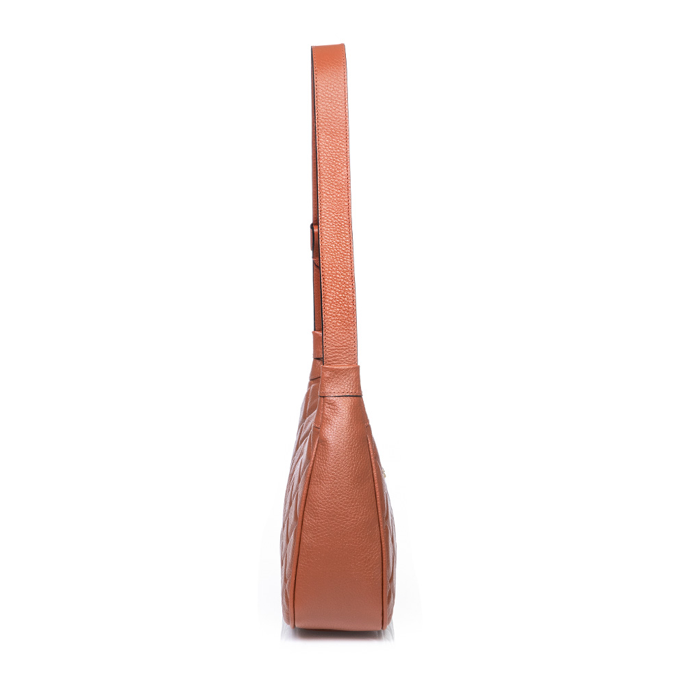 BOLSA COURO CARAMELO HOBO MATELASSÊ image number 2