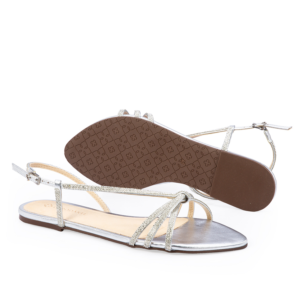 SANDÁLIA RASTEIRA PRATEADA BRILHOS image number 3