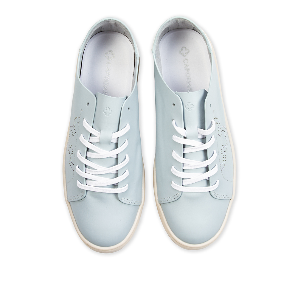 T&Ecirc;NIS CASUAL BRANCO E AZUL COURO AMARRA&Ccedil;&Atilde;O FEMININO image number 4