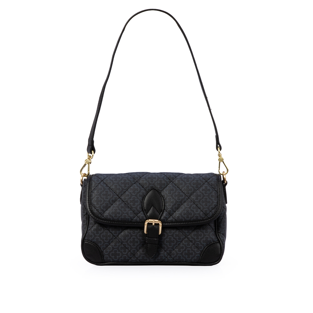 BOLSA AL&Ccedil;A GORGUR&Atilde;O PRETA MONOGRAMA VIRA BAGUETE image number 0