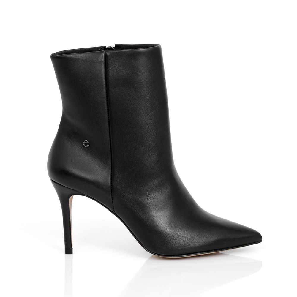 BOTA SALTO FINO PRETA DE COURO image number 0