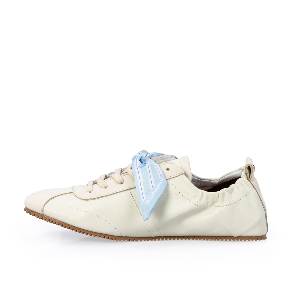 T&Ecirc;NIS FEMININO BRANCO DUNA DE COURO BALLERINA SNEAKERS image number 2