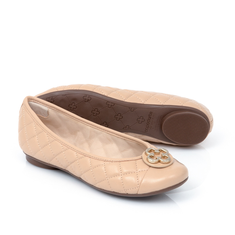 SAPATILHA COURO MATELASSE CATHERINE NUDE SEDA image number 3